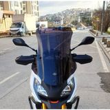 Motocam Peugeot XP 400 Ön Cam 2023-2026 Model 61 cm Siyah Renkli 4 mm Orta Boy Motosiklet Rüzgarlık
