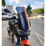 Motocam QJ ATR 250 Ön Cam 2023-2026 Model 65 cm Siyah Renkli 4 mm Orta Boylu Motosiklet Rüzgarlık