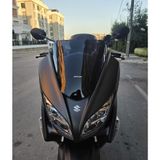 Motocam Suzuki Burgman 400 Ön Cam 2017-2026 Model 38 cm Siyah Renkli 4 mm Kısa Motosiklet Rüzgarlık