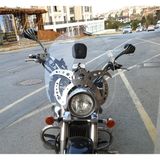 Motocam Suzuki VL 800 Ön Cam 2004-2016 Model 61 cm Şeffaf Renkli 4 mm Aparatsız Motosiklet Rüzgarlık