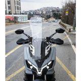 Motocam SYM ADX 300 Ön Cam 2024-2026 Model 75 cm Şeffaf Renkli 4 mm Uzun Motosiklet Rüzgarlık