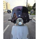 Motocam SYM Fiddle III 125 Ön Cam 2016-2022 Model 44 cm Siyah Renkli Aparatsız Motosiklet Rüzgarlık