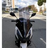 Motocam Volta Apec Apx7 Ön Cam 2025-2026 Model 78 cm Füme Renkli 4 mm Uzun Motosiklet Rüzgarlık