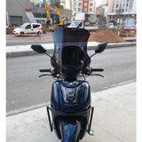 Motocam Yuki Gentle 110 Ön Cam 2025-2026 Model 44 cm Siyah Renkli 4 mm Aparatsız Motosiklet Rüzgarlık