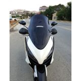 Motocam Zontes ZT 250 T-E Ön Cam 2023-2026 Model 73 cm Siyah Renkli 4 mm Motosiklet Rüzgarlık