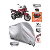 MotoEN Gri Kilit Uyumlu Benelli TRK 251 Branda Topcase Arka Çanta Uyumlu Motor Brandası