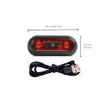 MotoExpress Motosiklet Bisiklet Kaskı Arkası Kırmızı Led Işık Aydınlatma Uyarı Lambası