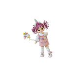 Motofantazi El Yapımı Amigurumi Unicorn Bebek - 35 cm Mor Saçlı ve Pembe Elbiseli Örgü Oyuncak