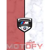 Motofy BMW 3D KABARTMALI SİPERLİK CAMI STİCKER BEYAZ