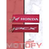 Motofy HONDA PCX ÖRME KUMAŞ DOKUMA ANAHTARLIK KIRMIZI