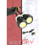 Motofy Kartal Gozu Gunduz Ledı Beyaz 18Mm (2 Adet)