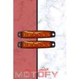 Motofy Motosıklet Otomobıl 6 Mercek Ledlı Turuncu Parmak Led Dekor Ve Farkındalık Ledı ( 2 Adet)