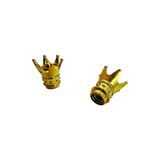 motogrip Gold Sarı Kral Tacı Sibop Kapağı Motosiklet Modifiye Plastik Krom Kaplama 2 li