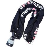 Motoguards Grade80 10mm Kesilmez Motosiklet Zinciri, YL Lamine Boron Asma Kilit, Siyah (200CM)