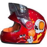 Motohat Çocuk Kaskı ( Çene Kapalı Çocuk Kask) ECE 22-06 SERTİFİKALI - Kırmızı