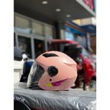 Motohat Güneş Vizörlü Motosiklet Kaskı - Mevzuata Uygun - Açık Pembe