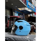 Motohat Güneş Vizörlü Motosiklet Kaskı - Mevzuata Uygun - XL - Açık Mavi