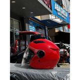 Motohat Güneş Vizörlü Motosiklet Kaskı - Mevzuata Uygun - XL - Kırmızı