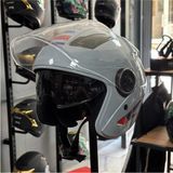 Motohat Yarım Kask (Güneş Vizörlü) - Mevzuata Uygun - Gri