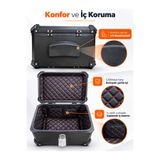 MOTOKIT 45 LİTRE UNİVERSAL ALÜMİNYUM STANDART MOTOSİKLET ÇANTASI SİYAH 201102010102