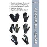 MOTOKIT Crayzbull Eagle Gri Kışlık Erkek Motosiklet Eldiveni + BUFF HEDİYELİ