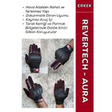 MOTOKIT Revertech Aura Kırmızı - Dokunmatik Ekran Uyumlu Erkek Motosiklet Eldiveni + BUFF HEDİYELİ