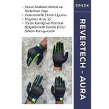 MOTOKIT Revertech Aura Lacivert / Neon - Dokunmatik Ekran Uyumlu Erkek Motosiklet Eldiveni + BUFF HEDİYELİ