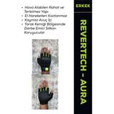 Motokit Revertech Aura Siyah - Neon M / Yarım Parmak - Kaymaz Avuç Içi Özellikli Motosiklet Eldiveni (Erkek) M - Siyah - Neon Yeşil