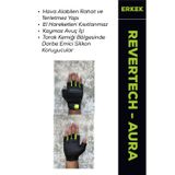 MOTOKIT Revertech Aura Siyah - Neon / Yarım Parmak - Kaymaz Avuç İçi Özellikli Motosiklet Eldiveni (Erkek)