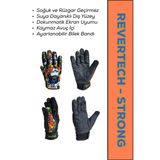 Motokıt Revertech Strong Monster / Su Ve Rüzgar Geçirmez Kışlık Motosiklet Eldiveni + Buff Hediyeli