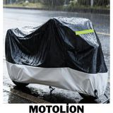 MotoLion Yamaha Xmax 300 Tech Maxuyumlu (Gri-Siyah) Parç. Reflektörlü Motosiklet Brandası,örtüsü - ÇANTA UYUMSUZ