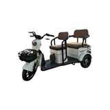 Motolüx Fayton FX10 Krem Beyaz Elektrikli Motosiklet 60V - 24Ah Batarya 180 kg Taşıma Kapasitesi 3 Tekerlek