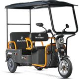 Motolüx Fayton FX55 3 Tekerlekli Kabinli Elektrikli Motosiklet - Gri - Siyah