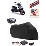 Motolux Nirvana 50 Branda Siyah Arka Çanta Uyumlu(Topcase) Motosiket Brandası Motor Örtüsü Çadır Su Geçirmez Motosiklet Kılıfı Motor Brandası,lastikli,taşıma Torbalı