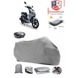 Motolux W46 Branda Gri Arka Çanta Uyumlu(Topcase) Motosiket Brandası Motor Örtüsü Çadır Su Geçirmez Motosiklet Kılıfı Motor Brandası,lastikli,taşıma Torbalı
