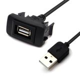 MOTONG Toyota VIGO için Erkek - Dişi USB Güç Bağlantı Noktası Soket Adaptörü, Lütfen Sipariş Öncesi Gösterge Paneli Deliğinin Boyutunu Onaylayın (42 * 22 mm)