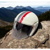 Motopya Beyaz Yarım Model Açık Kask ABS Malzemeden Üretilmiş Şık Tasarım 59/60 cm