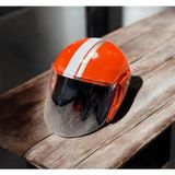 Motopya Kırmızı Yarım Model Açık Kask 59/60 cm ABS Malzeme ile Hafif ve Dayanıklı