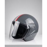 Motopya Yarım Model Açık Kask L Beden 59/60 cm Yazlık Kask Geniş Görüş Açısı ve Konforlu İç Yapı