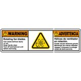 Motor Fan Uyarı Etiketi Yapıştırma Sticker 13CM 3 Adet