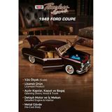 Motor Max 1:24 1949 Ford Coupe Model Araba Metal Diecast - Bordo