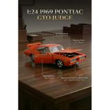 Motor Max 1:24 1969 Pontiac Gto Judge Turuncu Diecast Model Araba Lisanslı Açılır Kapı ve Kaput