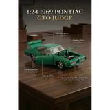 Motor Max 1:24 1969 Pontiac Gto Judge Yeşil Diecast Model Araba Lisanslı Açılır Kapı ve Kaput