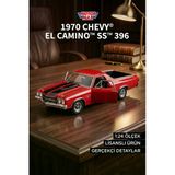 Motor Max 1:24 1970 Chevy El Camino Ss 396 Model Araba - Kırmızı Metal Diecast Koleksiyon Vitrin