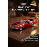 Motor Max 1:24 1970 Chevy El Camino SS 396 Model Araba - Kırmızı Metal Diecast Koleksiyon