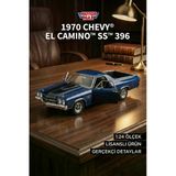 Motor Max 1:24 1970 Chevy El Camino Ss 396 Model Araba - Lacivert Metal Diecast Koleksiyon Vitrin