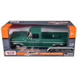 Motor Max Motormax 1977 Ford F-150 Custom Pickup Yeşil 1/24 Model Araba