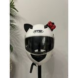 Motor & Motosiklet Kırmızı Fiyonklu Siyah Kedi Kulak Kask Dış Aksesuarı - 1 - 0 - Siyah