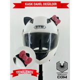 Motor & Motosiklet Pembe Fiyonklu Siyah Kedi Kulak Kask Dış Aksesuarı - 1 - 0 - Siyah