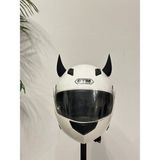 Motor & Motosiklet Siyah Simli Şeytan Boynuzu Kask Dış Aksesuar